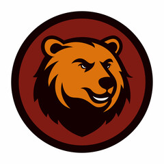 Grizzly with Shield Mascot Logo Bold and Powerful Animal Emblem for Branding and Sports Design