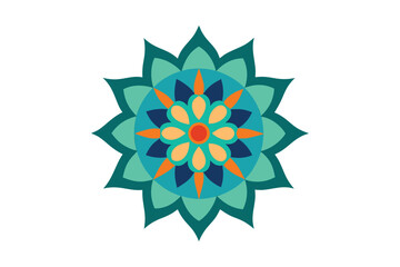 Abstract floral Mandala  vector illustration on white background
