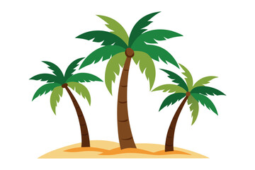 palm trees vector illustration white background 