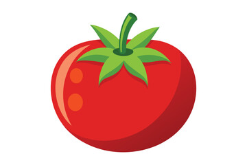 red tomato isolated on white background 