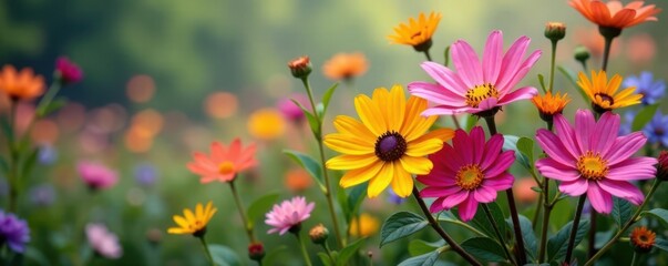 Obraz premium Colorful Wildflower bouquet, flowers, plants