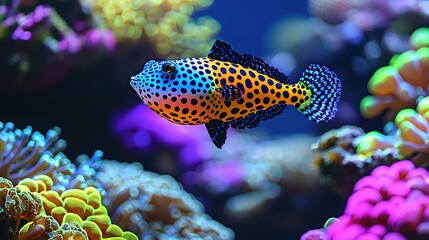 Vibrant tropical fish in coral reef (1)