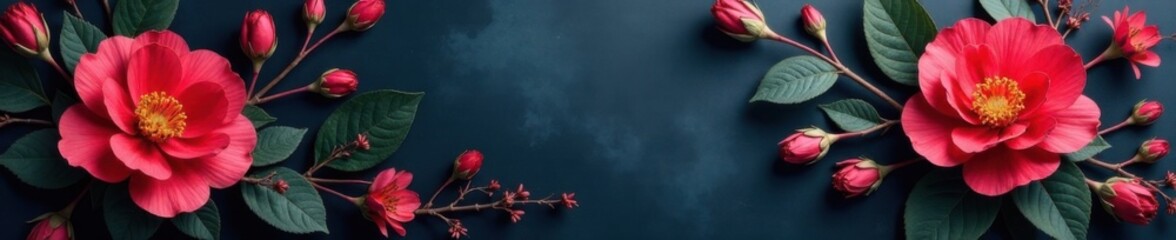 Dark charcoal floral wallpaper with velvety textures and delicate branches intertwining, design, elegant, patterns