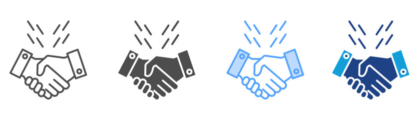Obraz premium Agreement Icon Set Multiple Style Collection
