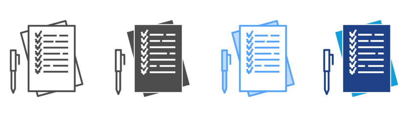 Evaluation Icon Set Multiple Style Collection