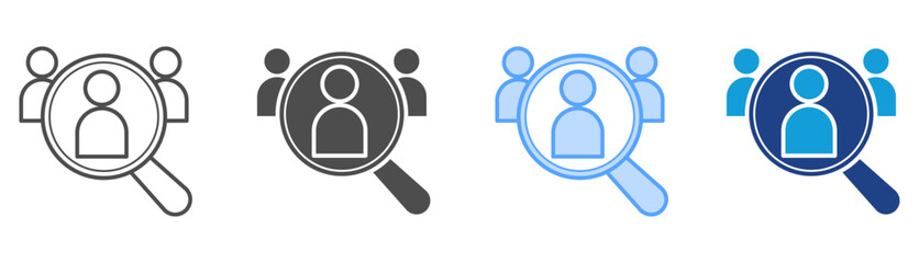 Recruitment Icon Set Multiple Style Collection