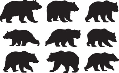 Grizzly Bear Silhouettes