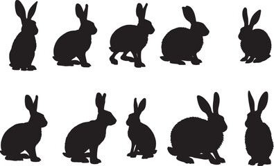 Hare Silhouettes