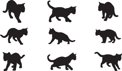 Ocelot Kitten Silhouettes