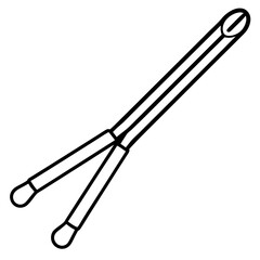 Stainless Steel Kitchen Tongs with Locking Mechanism Durable Cooking Tool Vector