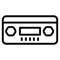 Hifi Media Player Line Icon