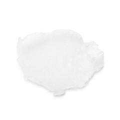 Fototapeta premium Sample of lip balm isolated on white, top view