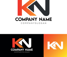 Letter KN Logo, icon vector, company name logo