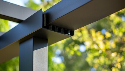 Outdoor pergola structure detail
