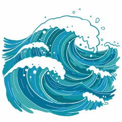 vector illustration of a wave