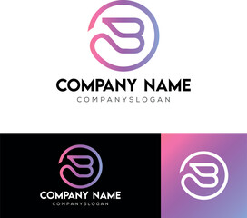 Letter B Logo, icon vector, company name logo