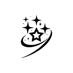 Obraz premium Black Starburst Logo: Elegance and Achievement