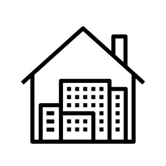 Urban living  line icon, linear outline icon