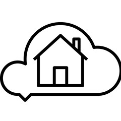 Dream home  line icon, linear outline icon