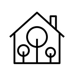 Suburban life  line icon, linear outline icon