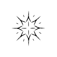 Fototapeta premium Abstract Black Starburst Design on White Background