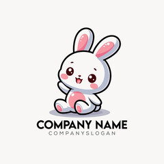 Rabbit Logo Design Vector Illustration