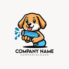 Dog Logo Design Vector Illustration