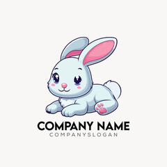 Rabbit Logo Design Vector Illustration
