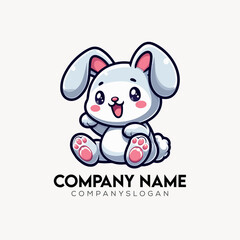 Rabbit Logo Design Vector Illustration