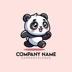 Panda Logo Design Vector Illustration