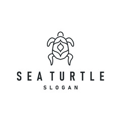simple design of ocean animals with the concept of a turtle logo, a black silhouette of a minimalist turtle for a symbol or template for a business or product brand illustration