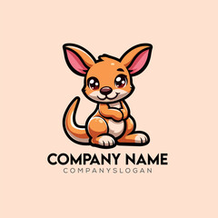 Kangaroo Logo Design Vector Illustration