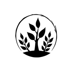 Symbolic Growth and Sustainability Logo: Circle of Life