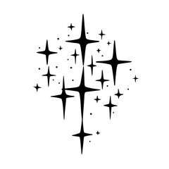 Mid-Century Modern Starburst Pattern, Black & White, Retro Design