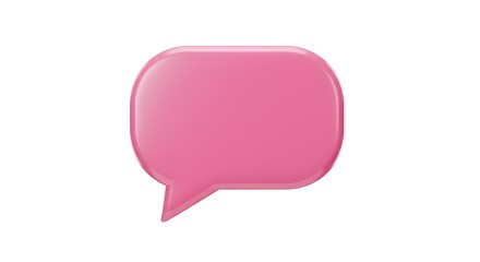 Pink communication bubble expressing modern conversation concept design