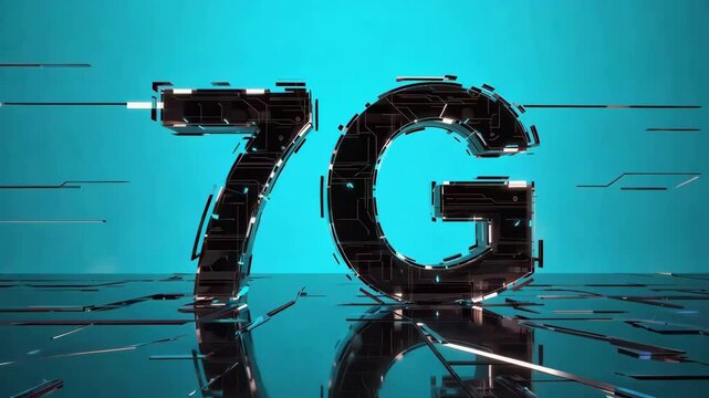 Communication Wireless Technology and Future WiFi Concept, Exploring 7G Technology Futuristic Network of Digital Innovation and Communication Elements in Modern Design