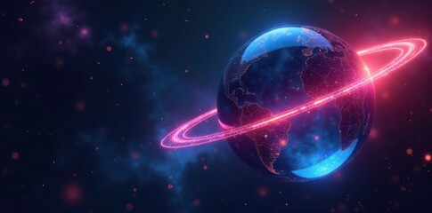 Orbital sphere with glowing iridescent colors, suspended in mid-air, glow, christmas