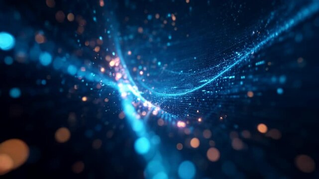 digital data stream matrix effect background video