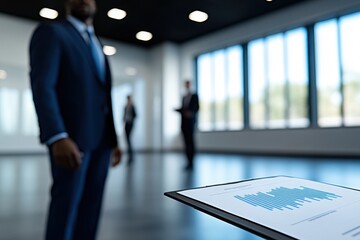 Businesspeople in an open-plan office