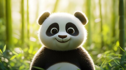 Obraz premium Panda cub illustration for kids high resolution picture