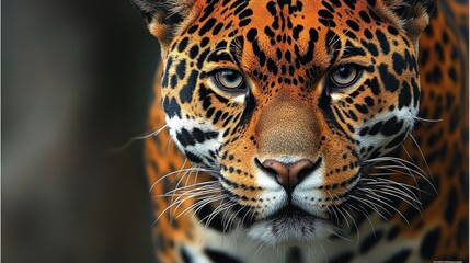 Obraz premium Majestic Jaguar Close-Up: A Wildcat Portrait