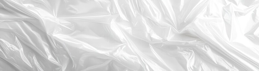 Obraz premium White plastic sheet with folds and wrinkles.