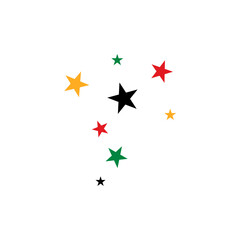 Juneteenth freedom day stars decoration. Vector illustration