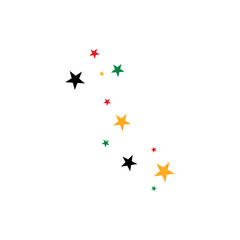 Fototapeta premium Juneteenth freedom day stars decoration. Vector illustration