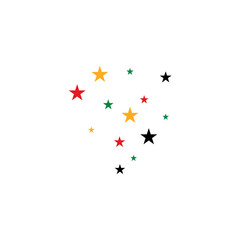 Juneteenth freedom day stars decoration. Vector illustration