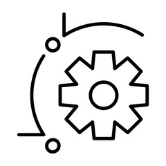 Automated Scenes  Vector Line Icon Design