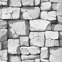 a stone wall pattern minimalist and cartoonish grey