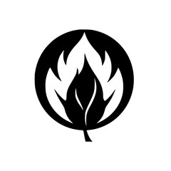 Minimalist Leaf Logo: Black & White Nature Symbol