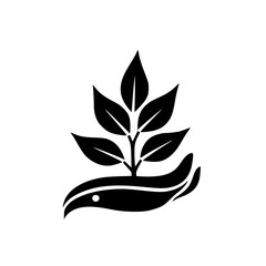 Hand Holding Seedling Logo: Nature, Growth, & Sustainability
