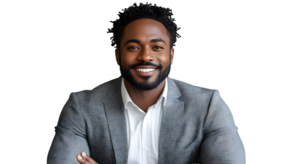 Smiling businessman portrait professional headshot corporate image executive confident suc